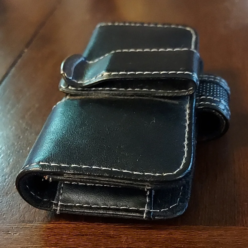 VTG Leather Flip Phone / Pager Case with Belt Clip